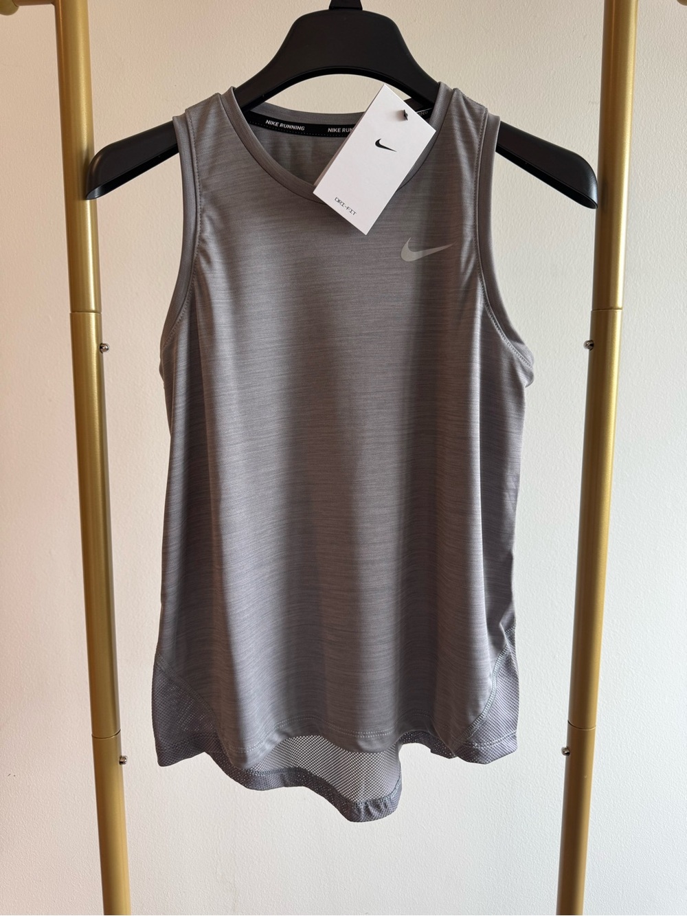 Nike Running Women's Heather Gray Performance Tank Top Dri-Fit